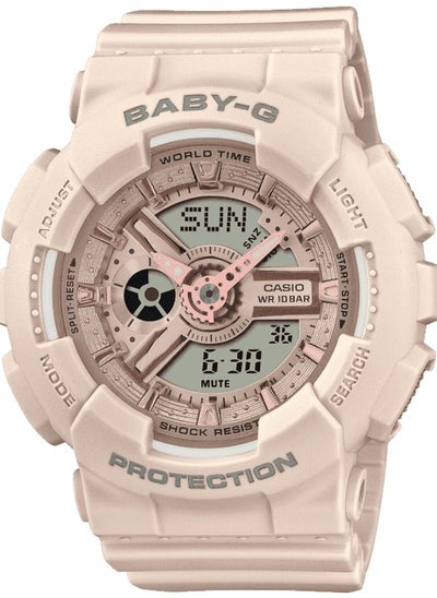 Buy Casio Baby-G BA-110 Series Quartz Women's Watch BA-110XCP-4A Pink Gold LCD in Saudi Arabia