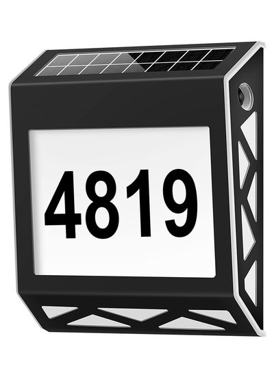 Buy House Numbers Solar Powered Address Sign Waterproof 6500k White LED Illuminated address Plaques house numbers for outside Smart Switch address numbers light for Home Yard Outdoor Walls in Saudi Arabia