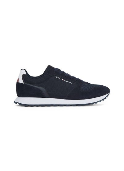 Buy Men's Essential Mixed Texture Trainers - Polyester, Blue in UAE