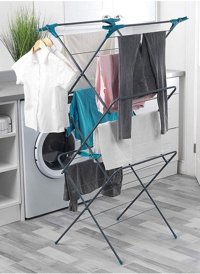 Buy Aspect Foldable Expandable 3-Tier Clothes Drying Rack indoor and outdoor clothes Drying rack 135x60x42cm in Saudi Arabia