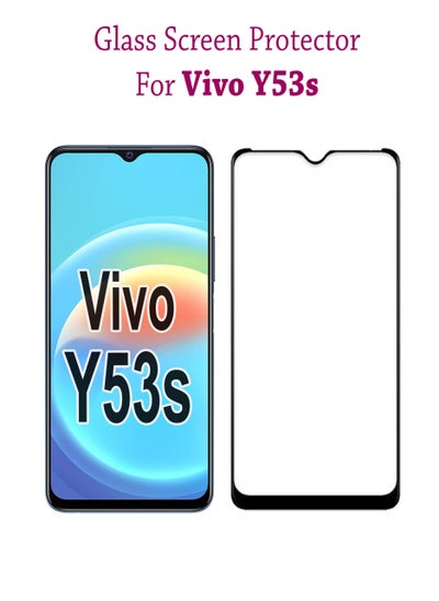 Buy Tempered Glass Screen Protector For Vivo Y53S Black in Saudi Arabia