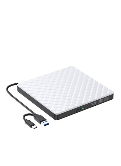 Buy External DVD Drive, USB 3.0 CD/DVD +/-RW Drive Portable CD DVD Player Burner Reader Writer, Slim Optical CD ROM Drive for Laptop Desktop PC Linux Apple Mac OS Macbook Pro Windows 11/10 in Saudi Arabia