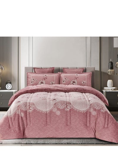 Buy Winter double bed duvet cover set made of soft velvet and luxurious fur to keep you warm, size 230*250cm in Saudi Arabia