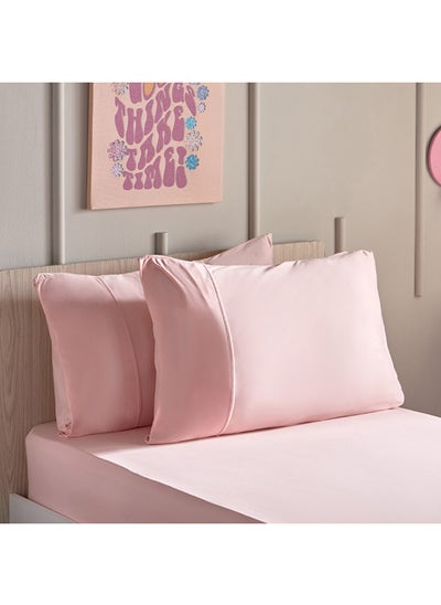 Buy Flutterby Fleeting 2-Piece Microfibre Jersey Pillow Cover Set 75 x 50 cm in Saudi Arabia