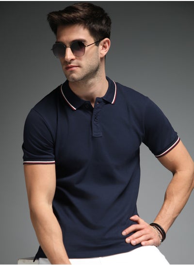 اشتري Polo Collar Short Sleeves Cotton Regular T-shirt في الامارات