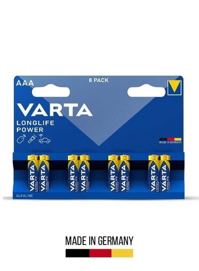 Buy Varta Longlife Power AAA Alkaline Battery for Reliable Performance (8-Pack) in UAE