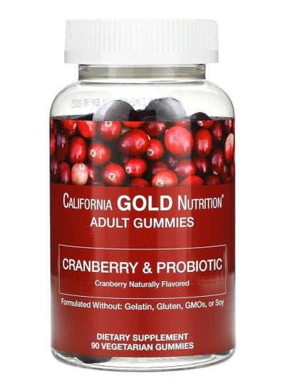 Buy California Gold Nutrition, Cranberry & Probiotic Gummies, Natural Cranberry, 90 Vegetarian Gummies in Egypt