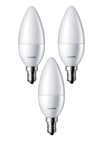 Buy LED bulbs, 6 watt - Warm Light - 3 Pieces in Egypt