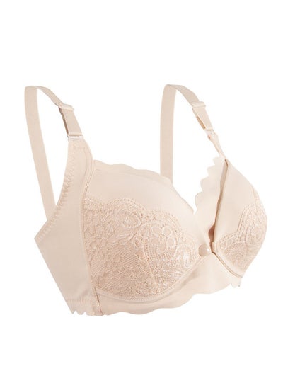 Buy Elegant Seamless Maternity And Nursing Bra - Beige - Large in UAE