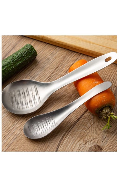 Buy Stainless Steel Garlic, 2 Pcs Grinders Ginger Grater Grinder,Stainless Steel Hand Dicer Spice Crushing Tool,Kitchen Supplies (Sliver) in UAE