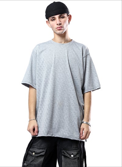 Buy Relaxed Fit Heather Grey Comfy Slip On Tee in Egypt