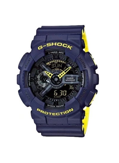 Buy G-Shock  GA-110NL Blue Bezel Analog Digital Watch in Saudi Arabia