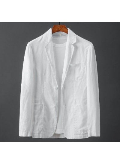 Buy Slim Fit Casual Lightweight Jacket White in Saudi Arabia