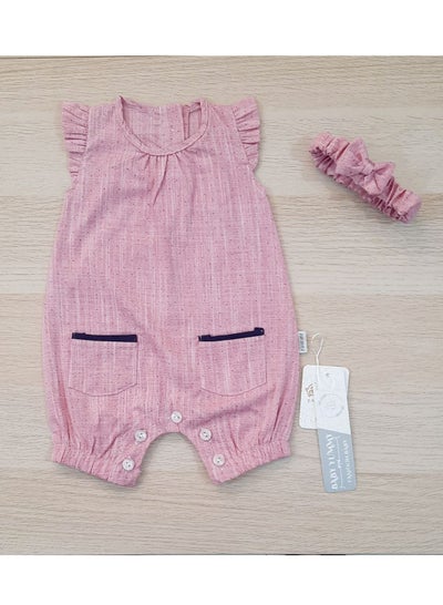 Buy A dotted girls' going out jumpsuit with a headband made of a distinctive girlish material in Egypt