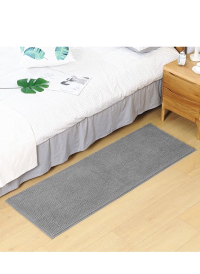 Buy Tycom Bathroom Rugs Bath Mat Non Slip Fluffy Soft Plush Microfiber Shower Carpet Rug Washable Non-Slip Carpet Mat for Bathroom Floor 50 By 120 CM Short Fiber Light Grey. in UAE