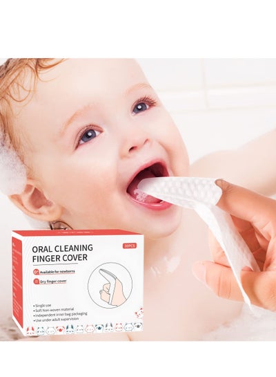 Buy Baby Finger Toothbrush | Baby Dry Wipes | Tooth and Gum Wipes | Baby Tongue Cleaner | Stage 1 Birth to First Teeth | 0-36 Months | 30 Count (dry finger cots) in Saudi Arabia