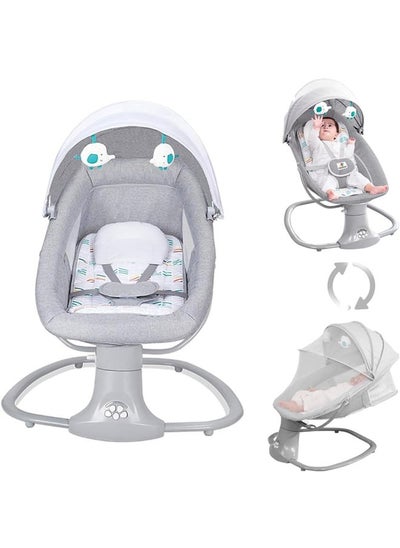 Buy Baby Swing for Infants Rocking Chair with Remote Control 3-in-1 Adjustable backrest Baby Bouncer Electric Adjustable Rocking Chair in UAE