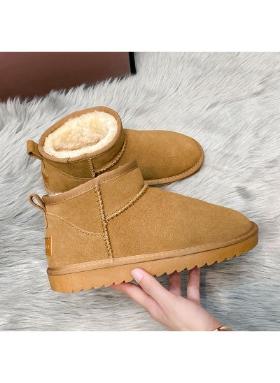 Buy 2023 New Womens Snow Boots Thick Winter CottonSnow Boots [camel]] Snow Boots [camel]] in Saudi Arabia