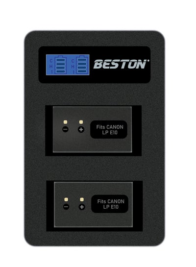 Buy Beston Charger Double Ports for Canon E10 Batteries: Dual-port charger for Canon E10 batteries, providing flexibility and convenience. in Egypt