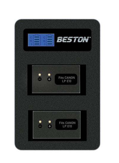 Buy Beston Charger Double Ports for Canon E10 Batteries: Dual-port charger for Canon E10 batteries, providing flexibility and convenience. in Egypt