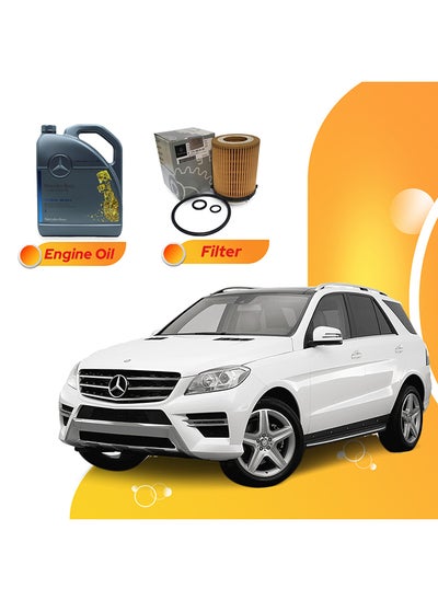 Buy Gl500 9 Liters 5W40 Mercedes Oil And Original Filter in UAE