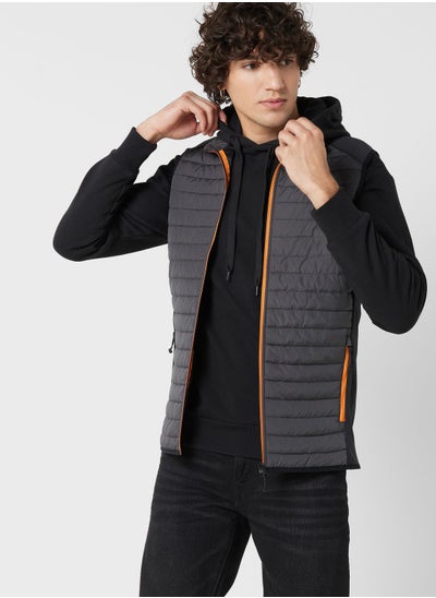 Buy Zip Through Quilted Gilet in UAE