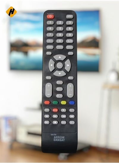 اشتري جهاز التحكم عن بعد الاستبدال لـ Arrow TV LCD LED - SAHM TV LCD LED Remote Black في الامارات