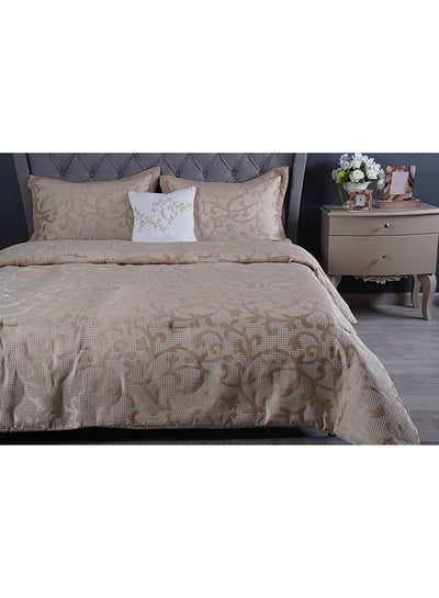 Buy Lauren 4-Piece Comforter Set 240X260Cm Beige in UAE