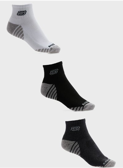 Buy 3 Pack Terry Qtr Crew Socks in UAE