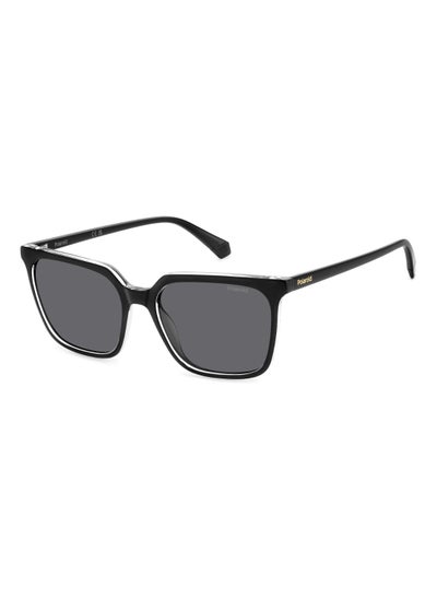 اشتري Women's Polarized Rectangular Shape  Sunglasses Pld 4163/S Grey 44 - Lens Size: 44 Mm - Black Cry في الامارات