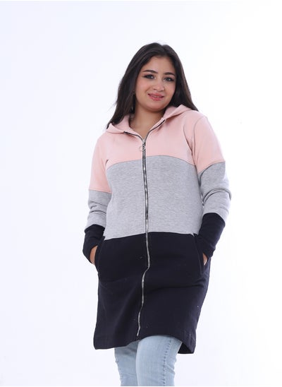 Buy Women's multi-colored zip-up hoodie_Kashmir in Egypt