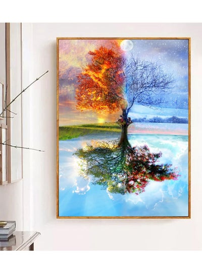 Buy DIY 5D Diamond Painting Embroidery Wall Decor Kit 30 x 40centimeter in UAE