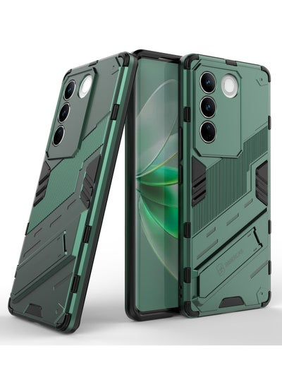 Buy GOLDEN MASK Compatible With Vivo V27 Punk Case Anti Protection (Green) in Egypt