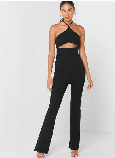 اشتري Halter Neck Cut Out Detail Jumpsuit في السعودية