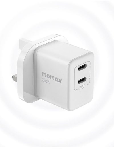 Buy Momax 35W 2-Port GaN Mini Charger UM32 White in Saudi Arabia