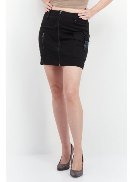 اشتري Women Plain Mini Skirt, Black في الامارات