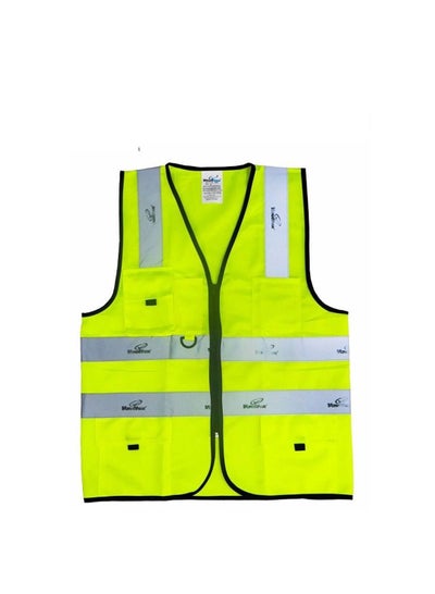 Buy Reflective Vest Safety Jacket High Visibility Light Weight Breathable Washable  5XL in UAE
