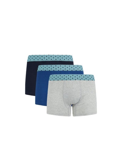 Buy 3 Pack Geo Waistband Trunks in UAE