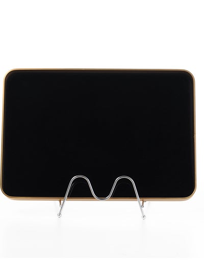 Buy Black Gilded Rectangular Serving Tray in Saudi Arabia