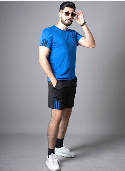 Buy Casual Style Men`s Active Wear Outdoor or Indoor T-shirt and Short Set in UAE