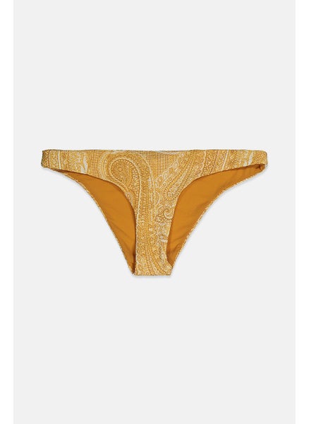 اشتري Women Printed Bikini Bottom, Yellow في السعودية