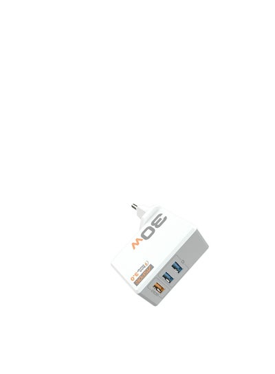 Buy A838 Fast Charger 3 USB - White in Egypt