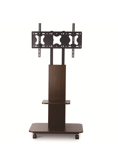 Buy Wood Grain Mobile Floor TV Stand with Wheels for 32-65 inch OLED/LED/LCD Screen TV in UAE