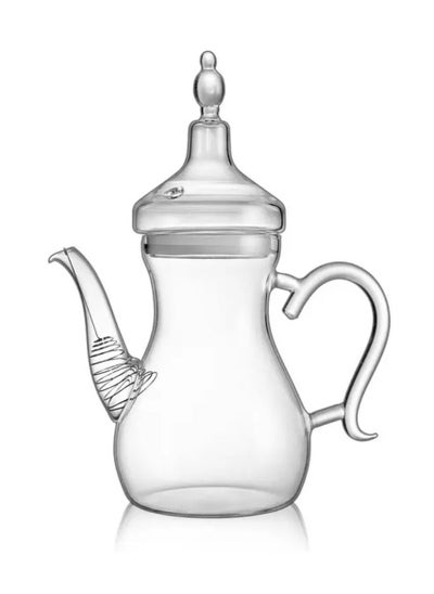 Buy Borosilicate Heat Resistant Arabic Style Glass Teapot in UAE