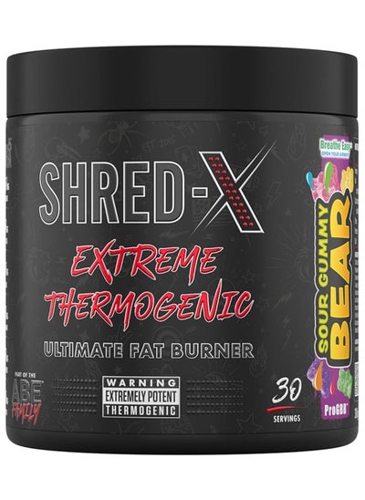 Buy Shred X Ultimate Fat Burner 300 Grams SOUR GUMMY BEAR in UAE