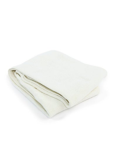 Buy Comfy Soft Cable Knit Baby Blanket 70X90cm - White in UAE