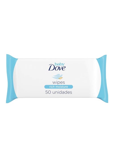 اشتري Baby Wipes -Rich Moisture Pack Of 50 Wipes في الامارات