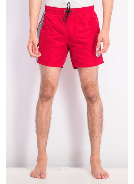 اشتري Men Circle Series Medium Board Short, Red في السعودية