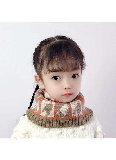 Buy Kids Winter Knit Scarf Plaid Warm Neck GaiterHoundstooth Camel Houndstooth Camel in Saudi Arabia