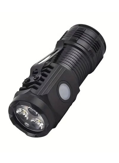 Buy 1pc Mini LED Flashlight, Ultra-Bright Long-Range, USB Rechargeable, Portable Handheld Torch, Outdoor Multifunction, Strong Magnetic Clip Lamp, Pocket Light in Saudi Arabia